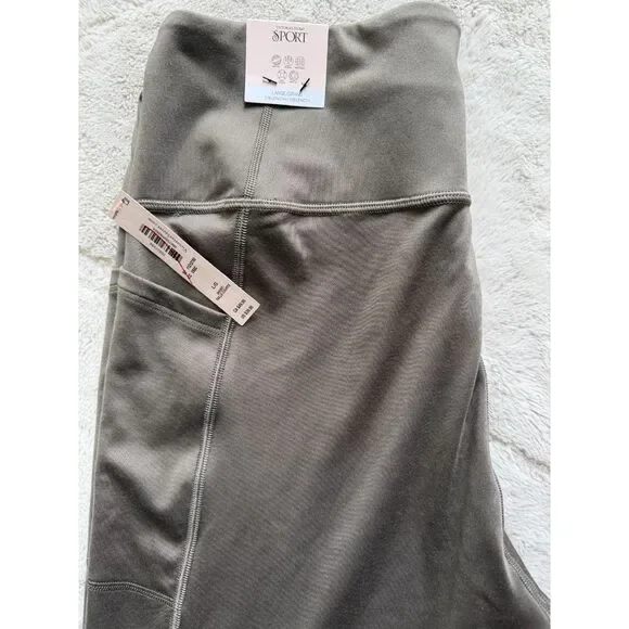 NWT Victoria's Secret Sport Essential 7/8 Leggings Olive Gray Size L - Picture 6 of 7